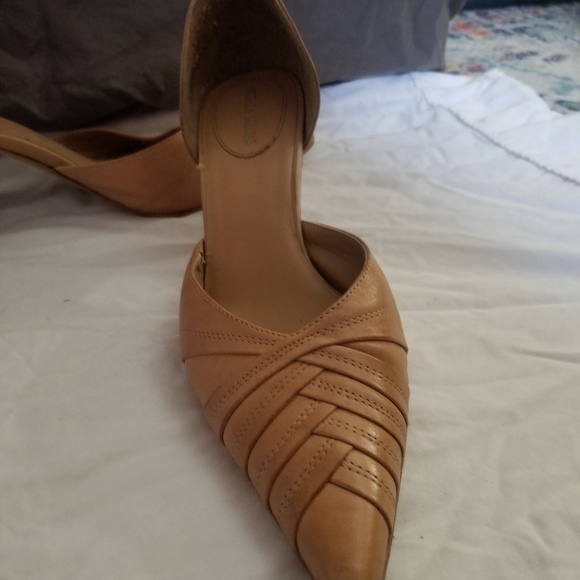 Nude Leather Heels - Picture 3 of 3